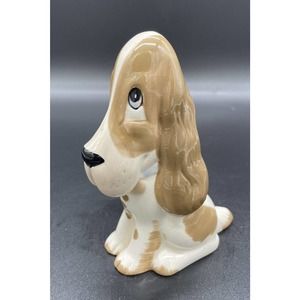 Vintage Szeiler Hound Dog Sad Sam beagle basset figurine England 5”d